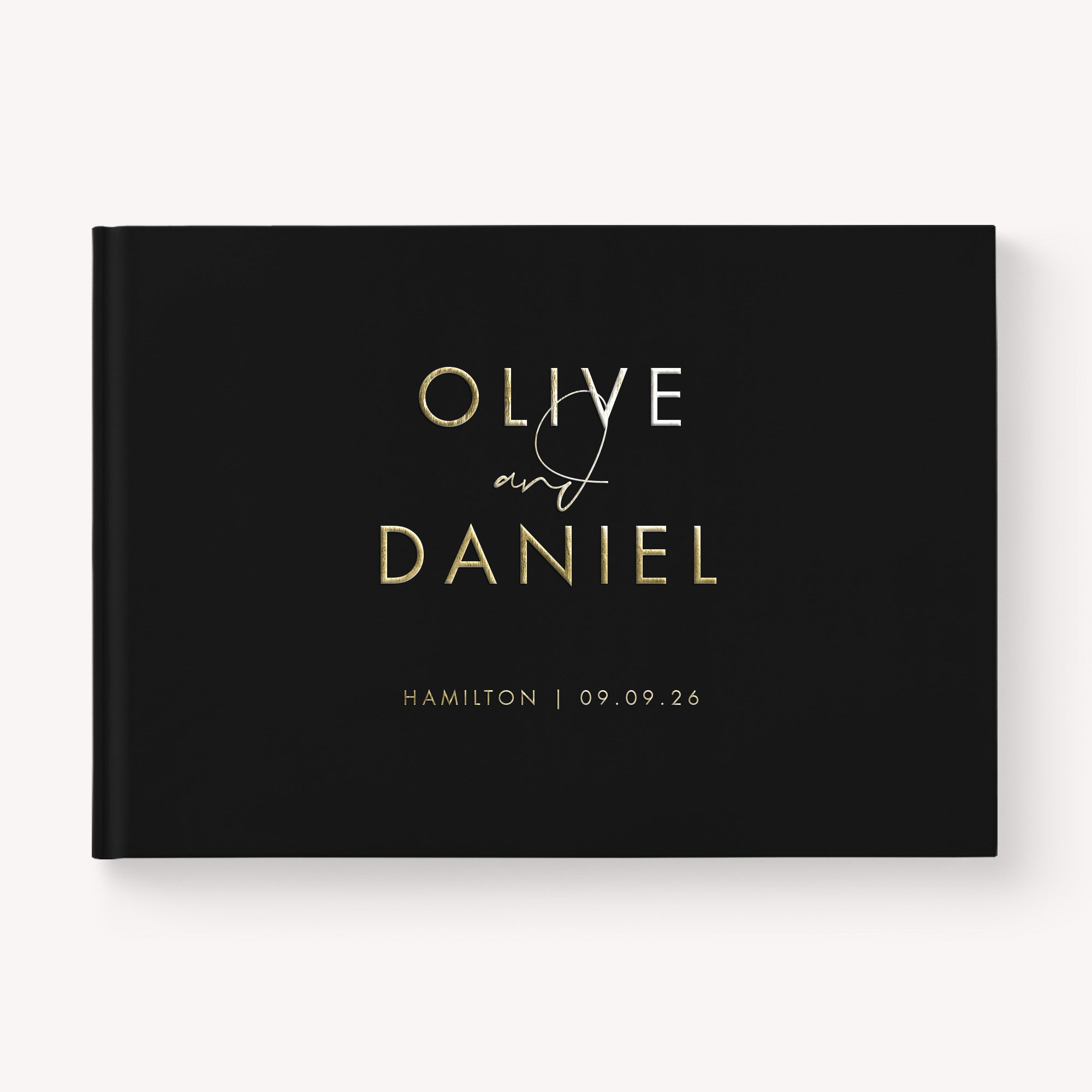 Black Wedding Guest Book Cora & Belle