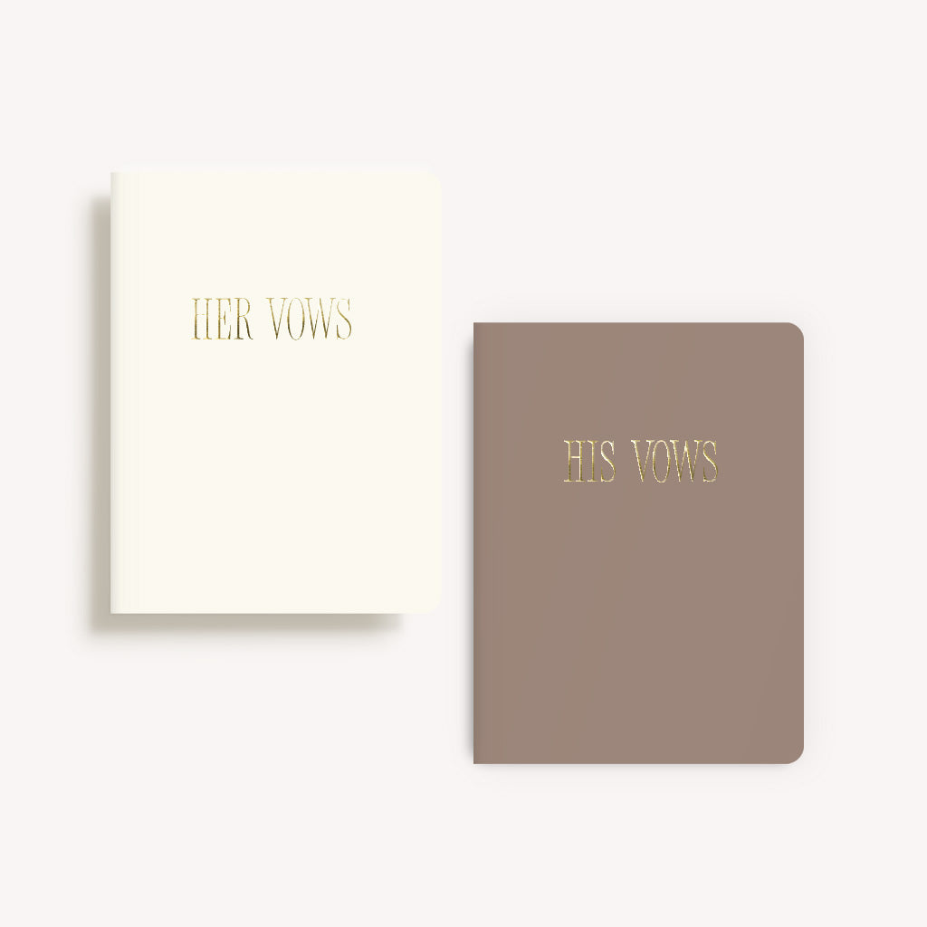 Gold Foil Wedding Vow Books