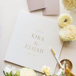 Large Wedding Guest Book and Vow Book Set