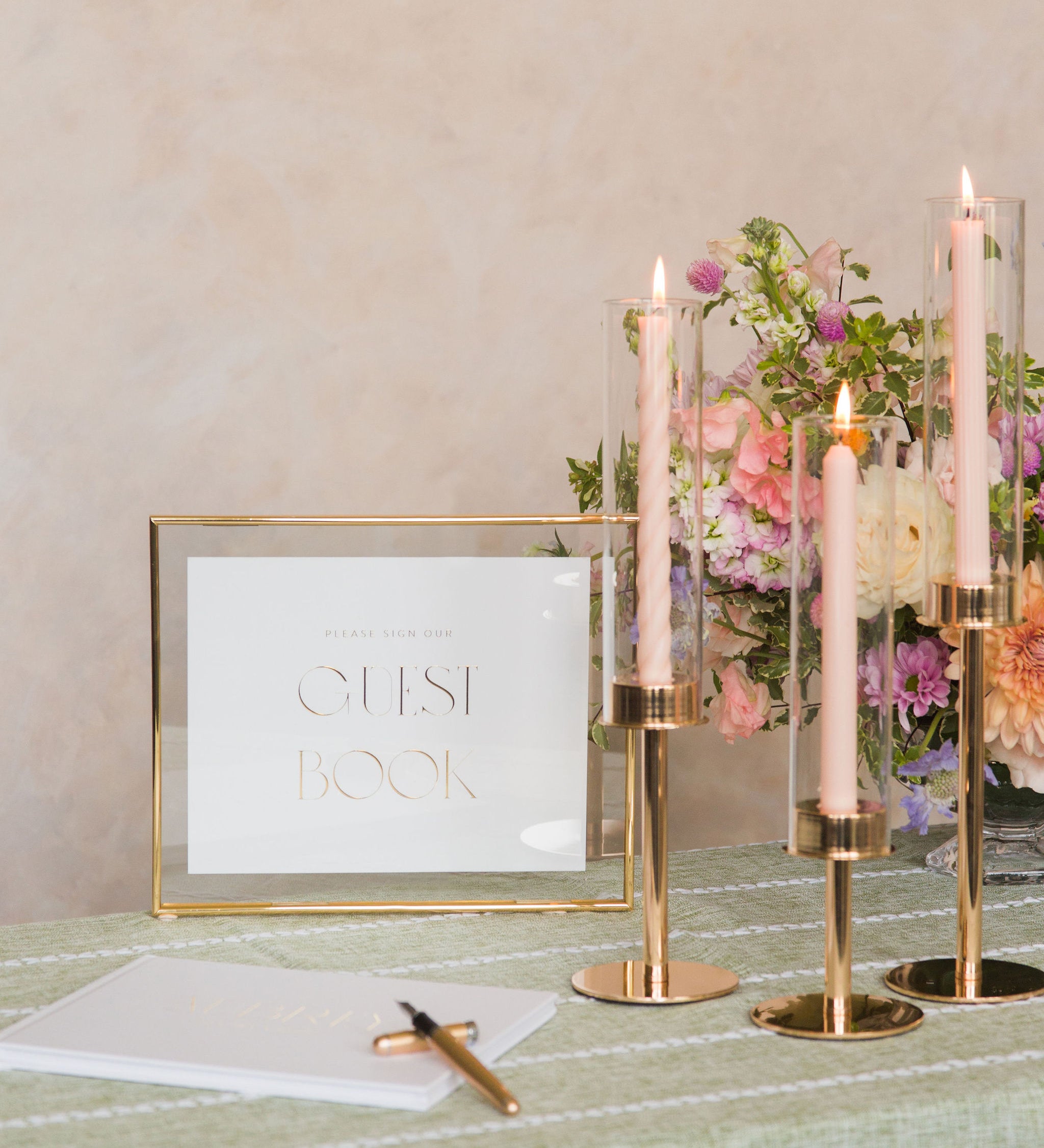 White Wedding Guest Book Sign