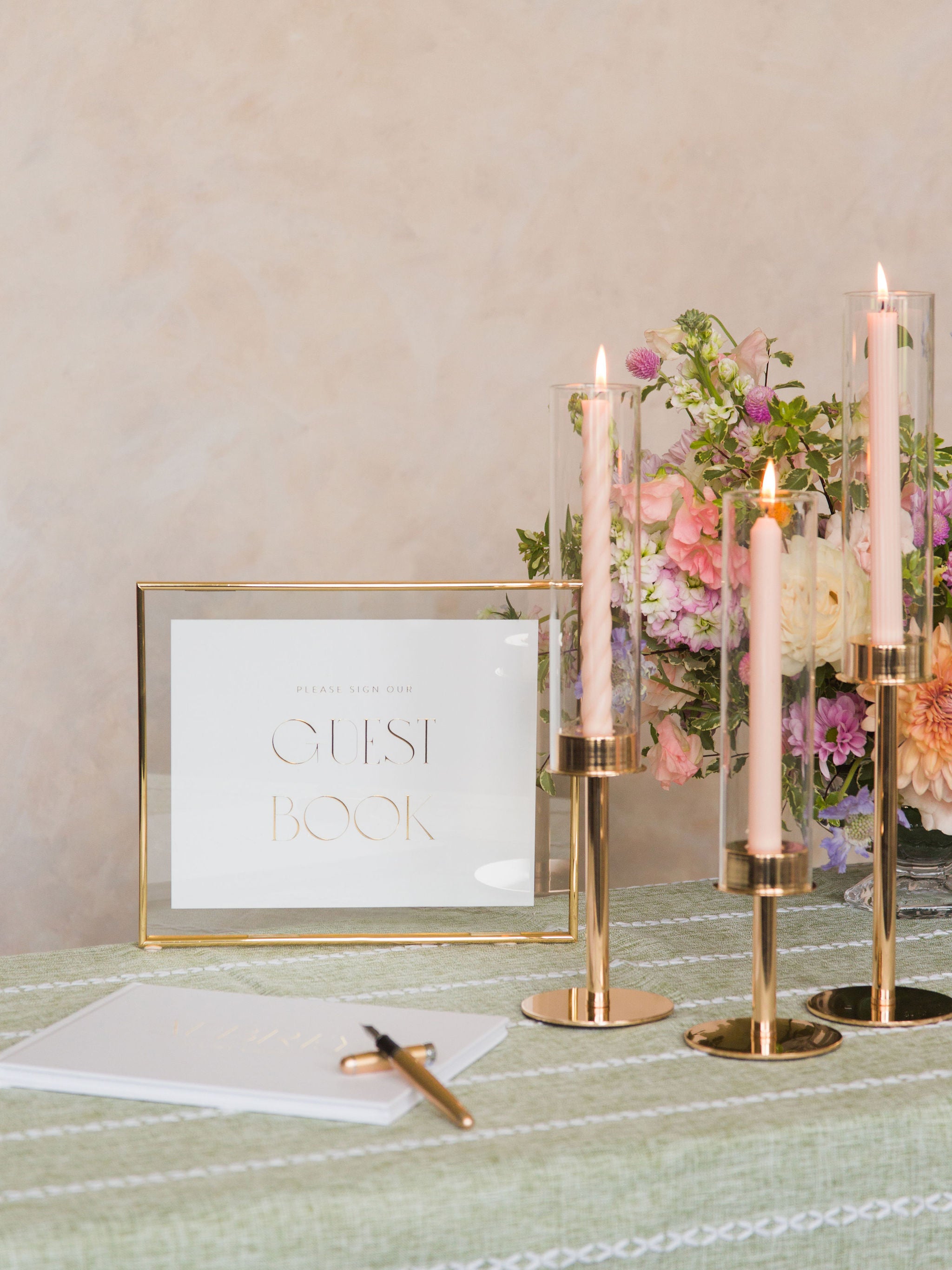 White Wedding Guest Book Sign